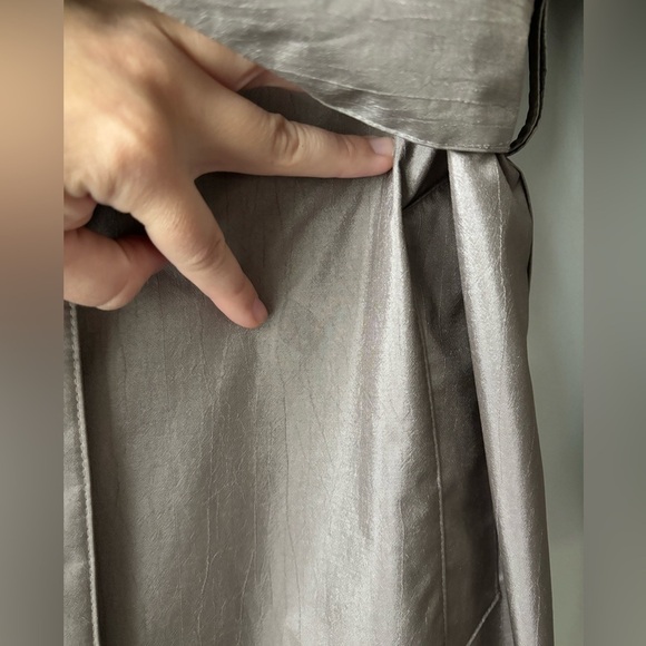 British Mist tan cream color long trench coat‎ size 12 - Picture 7 of 12